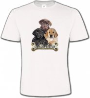 Bébé labrador noir chocolat et sable (P)